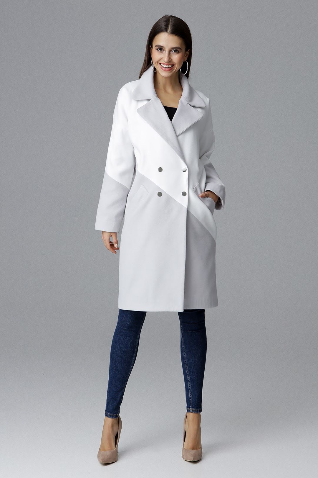 Coat M626 Grey-White XL
