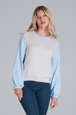 Sweater M855 Beige-Light Blue S/M