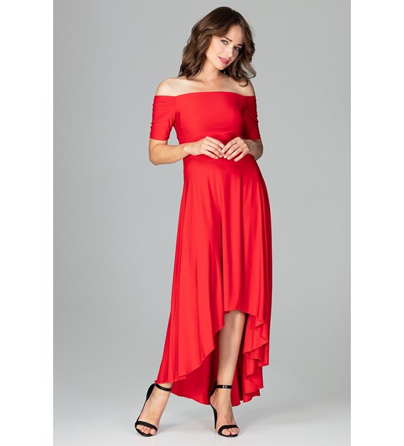 Sukienka K485 Czerwony XL