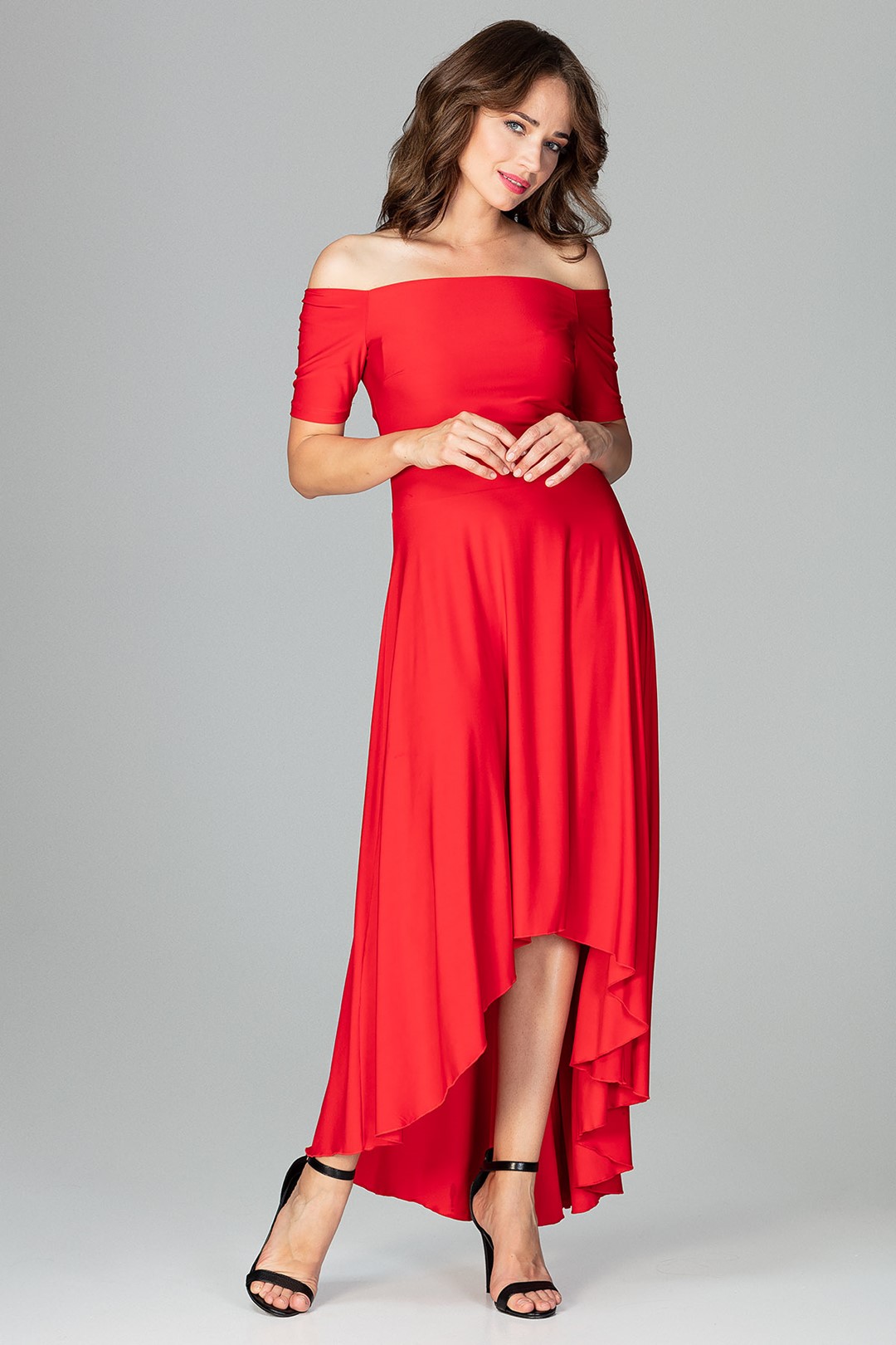 Sukienka K485 Czerwony S