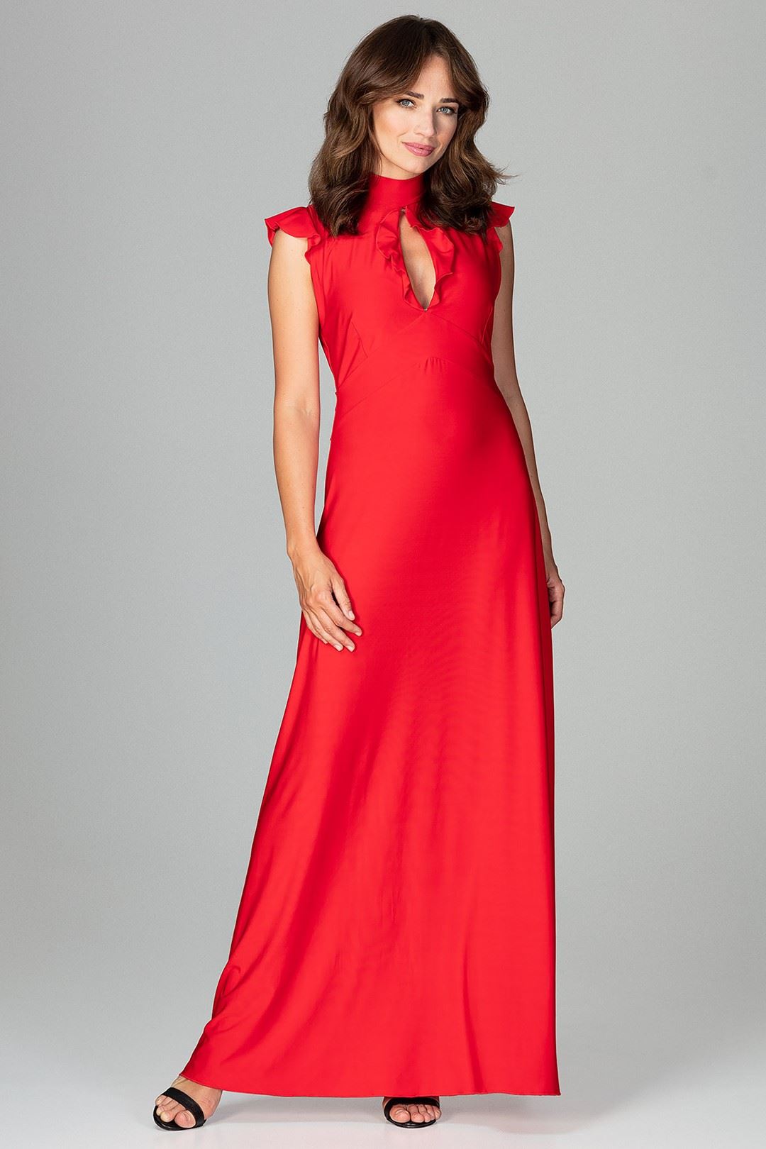 Sukienka K486 Czerwony XL