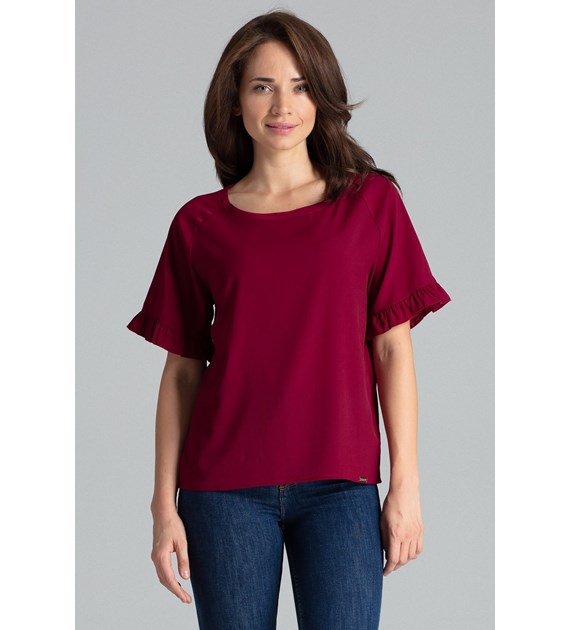 Blouse L052 Deep Red S