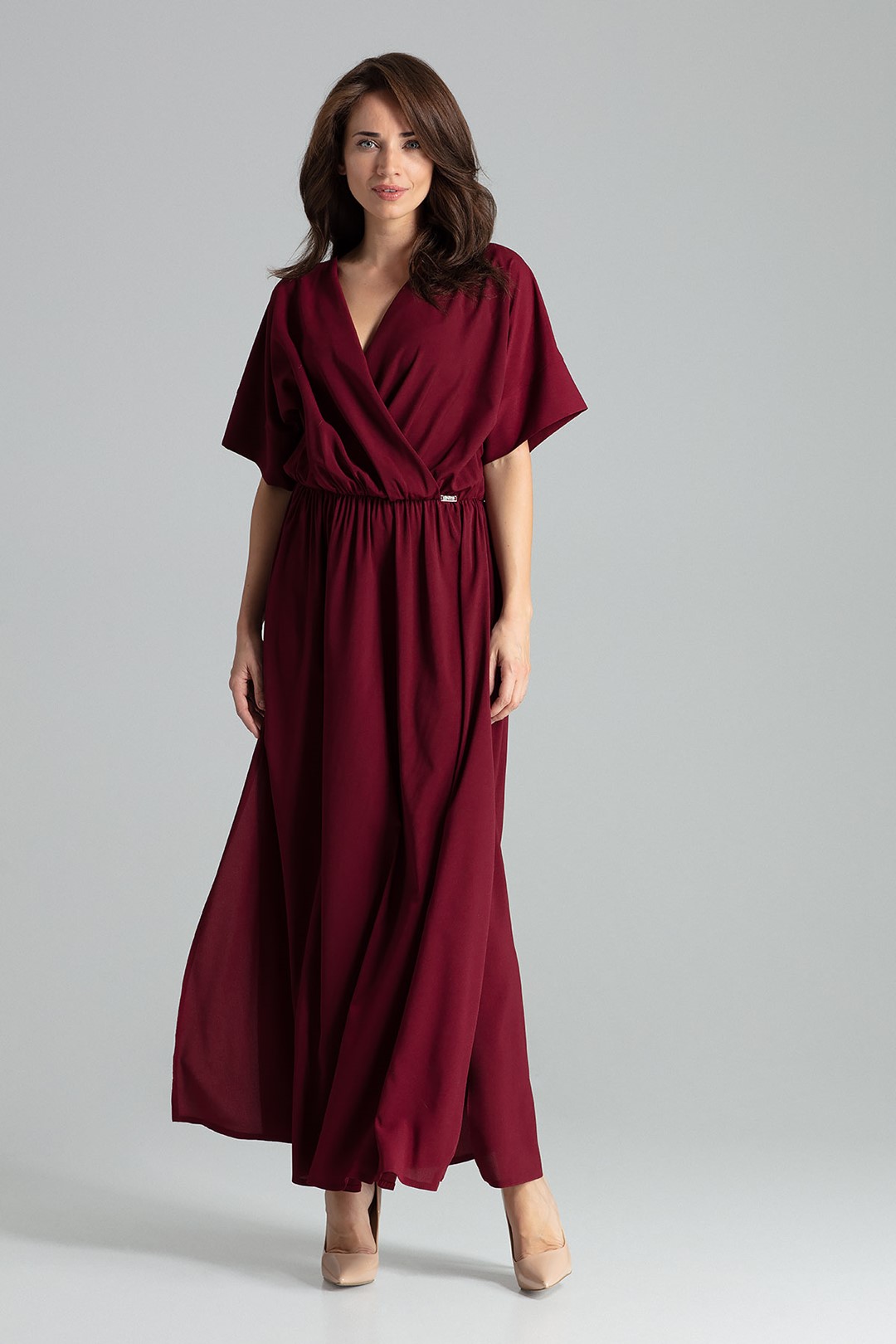 Sukienka L055 Bordo XL