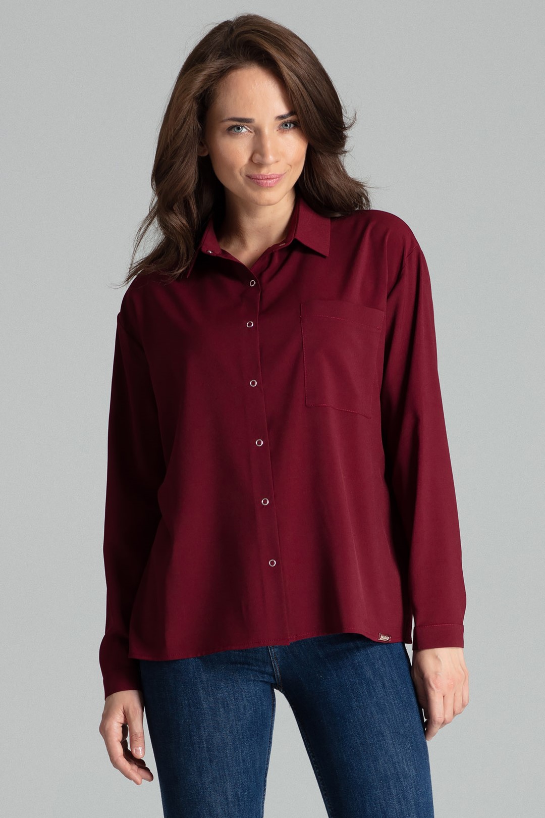 Koszula L059 Bordo S