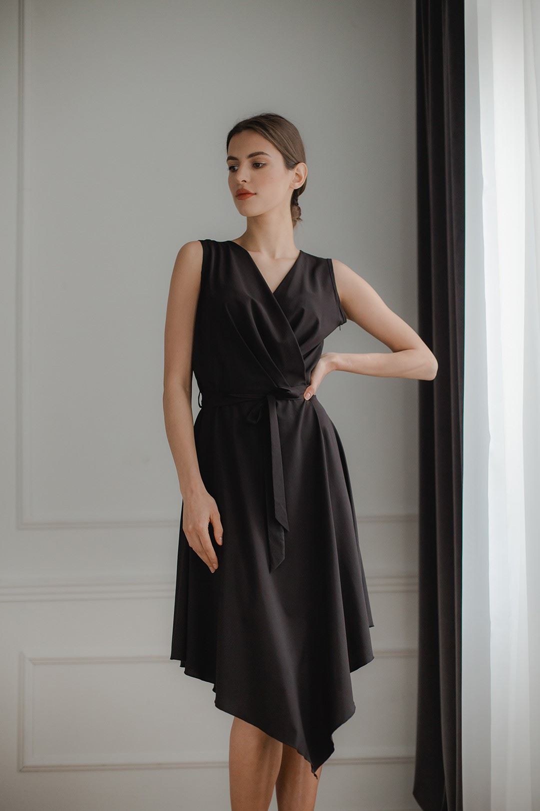 Sukienka L080 Czarny XL