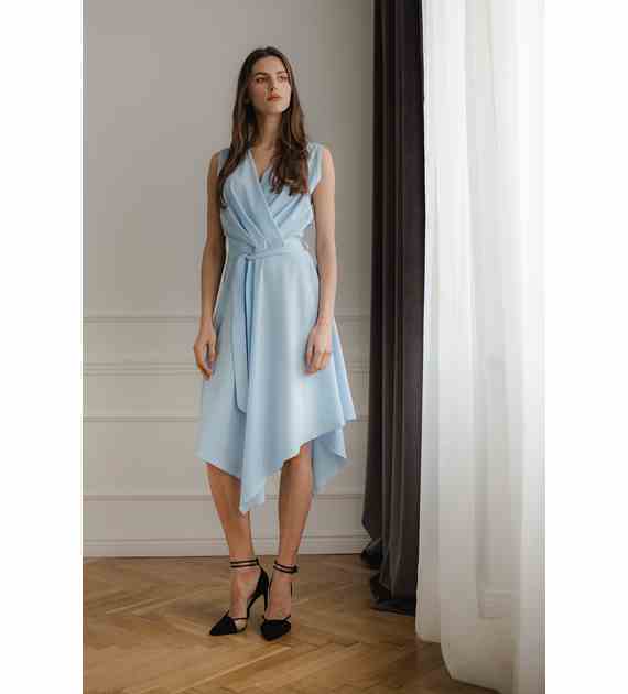Sukienka L080 Niebieski L
