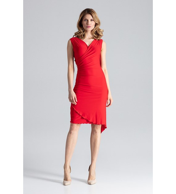 Sukienka M053 Czerwony XL