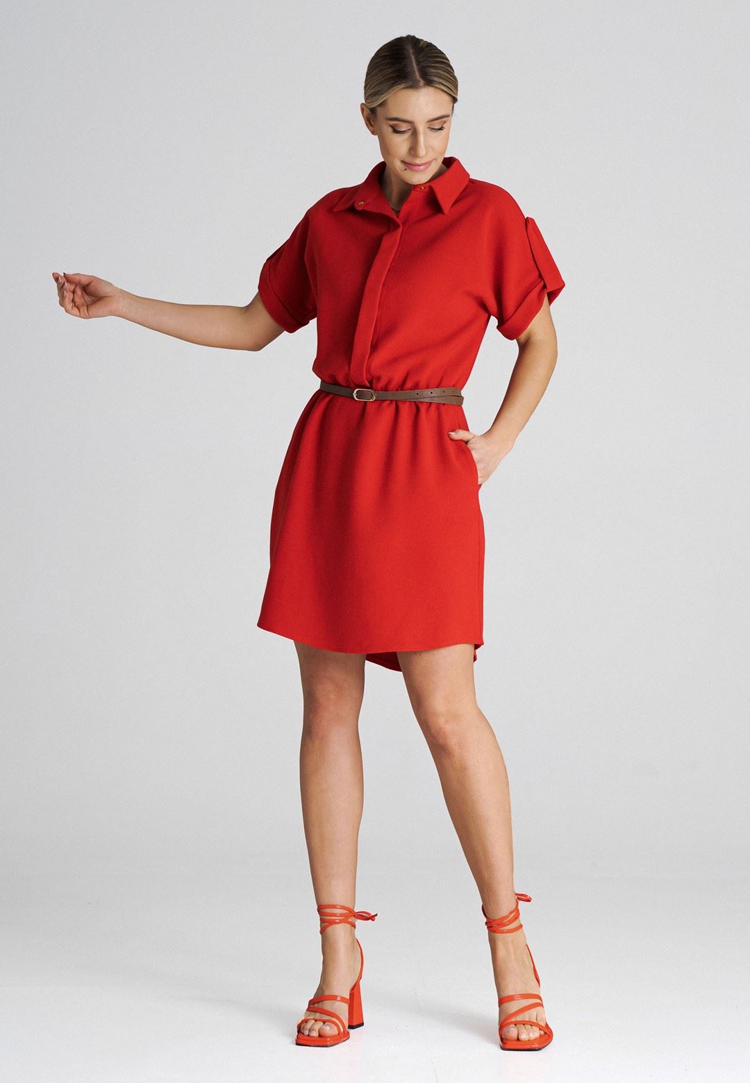 Sukienka M1001 Czerwony XL
