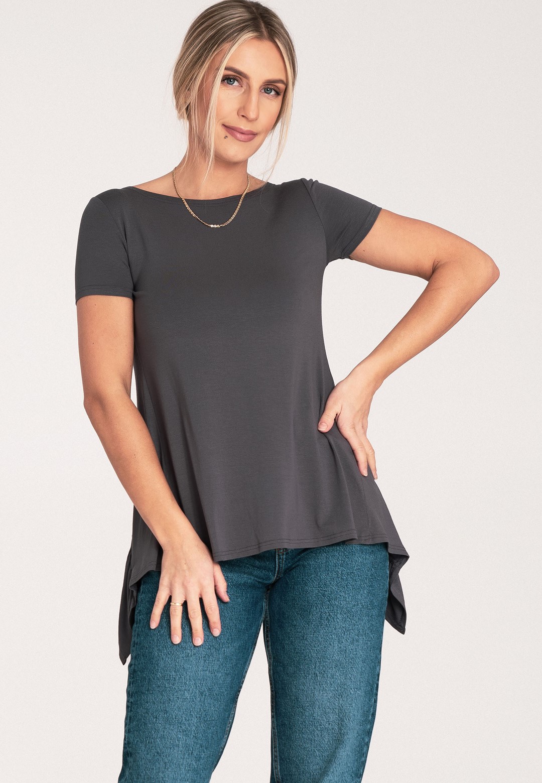 Blouse M1051 Dark grey M