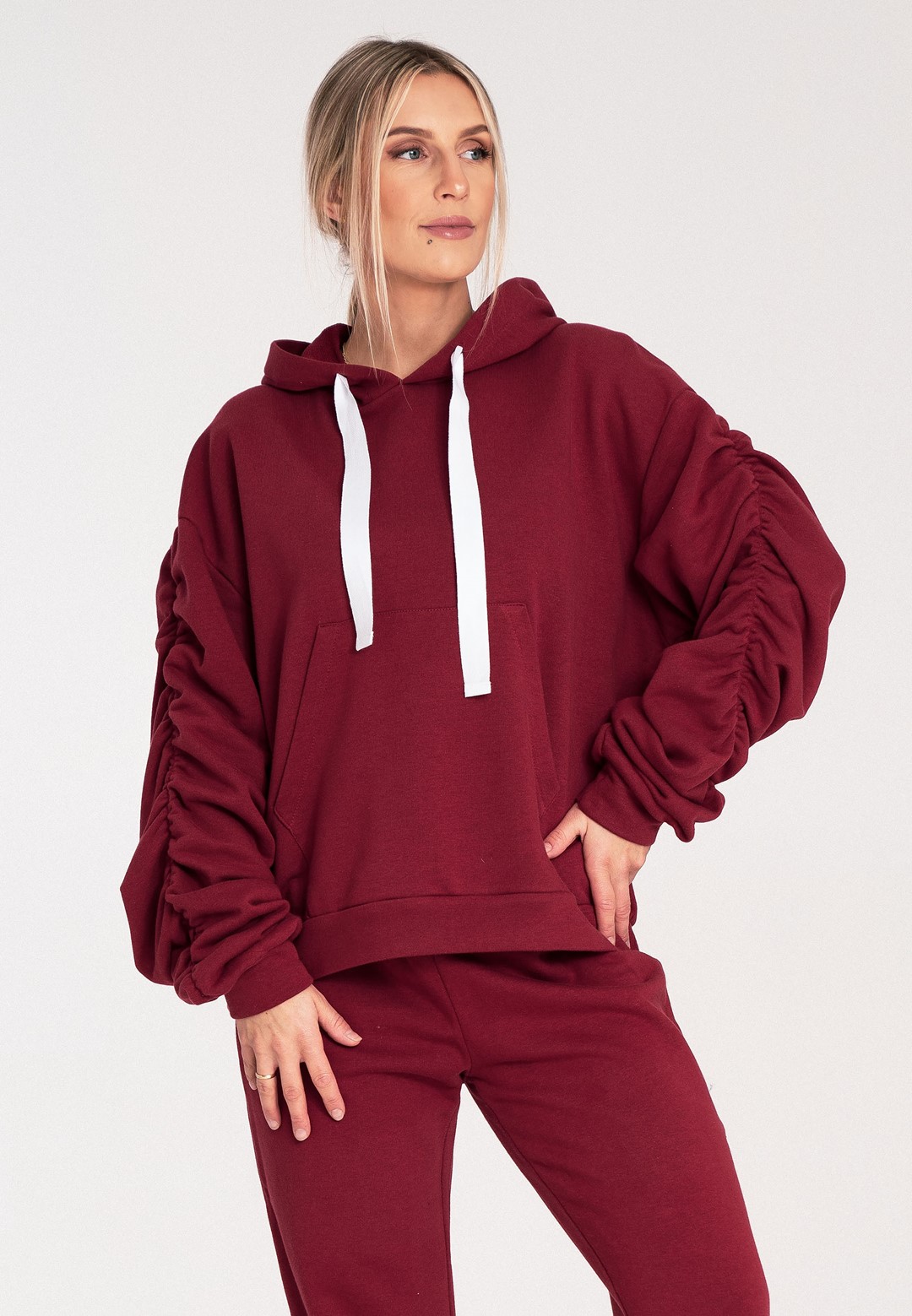 Hoodie M1055 Deep Red XL