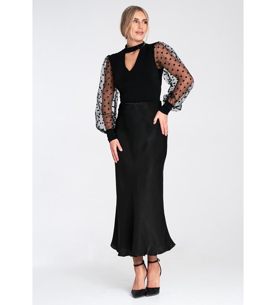 Spódnica M1084 Czarny S/M