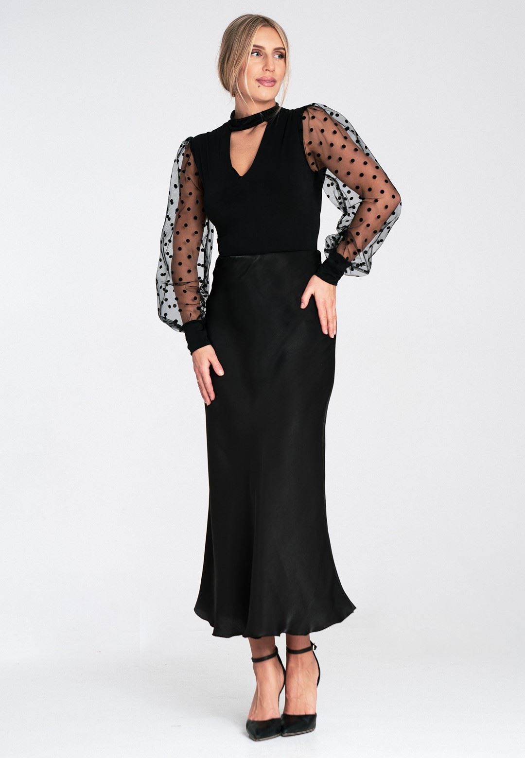 Spódnica M1084 Czarny S/M
