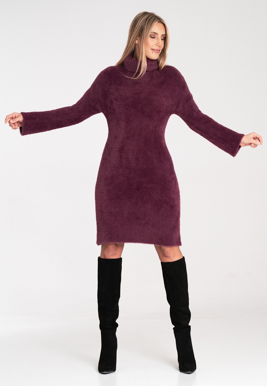 Dress M1096 Deep Red Oversized