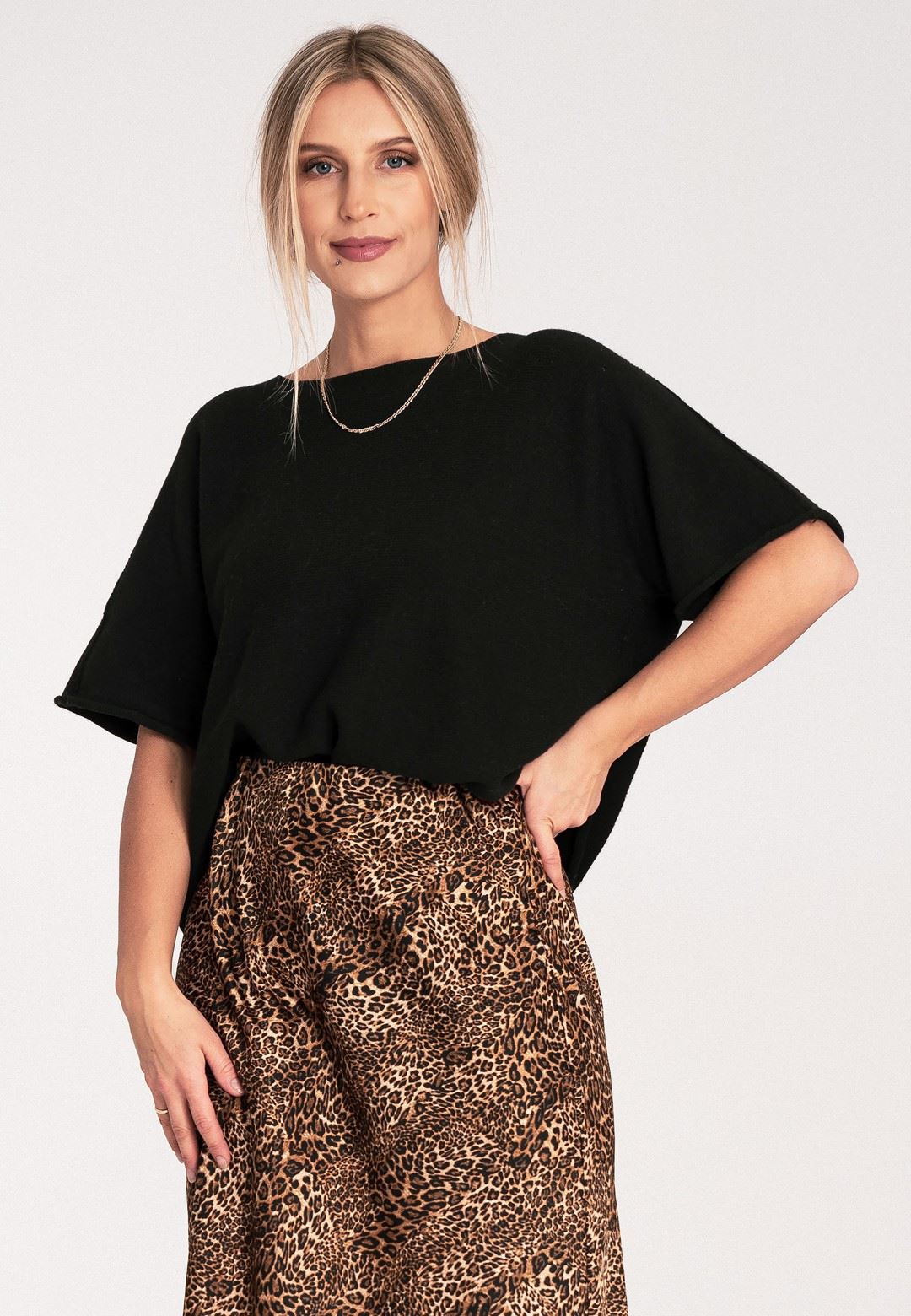 Sweater M1102 Black Oversized