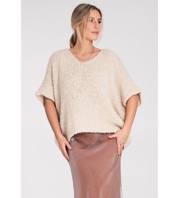 Sweater M1109 Beige Oversized