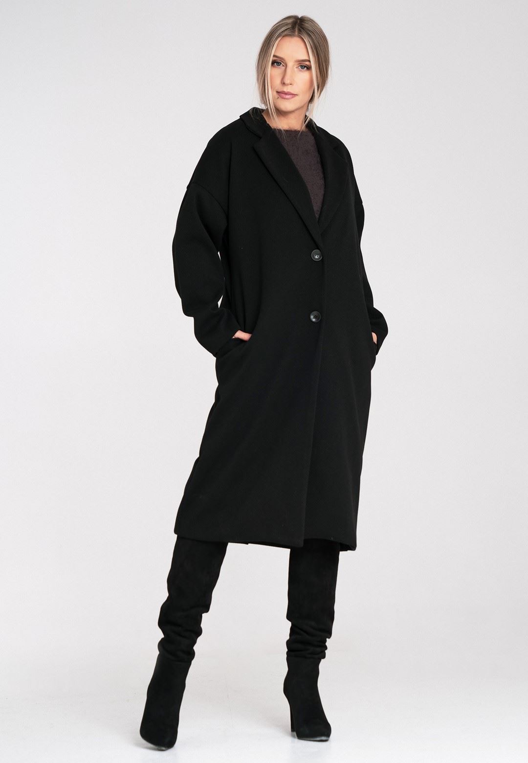 Coat M1111 Black Oversized