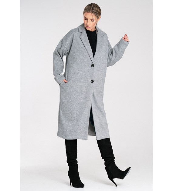 Coat M1111 Grey Oversized
