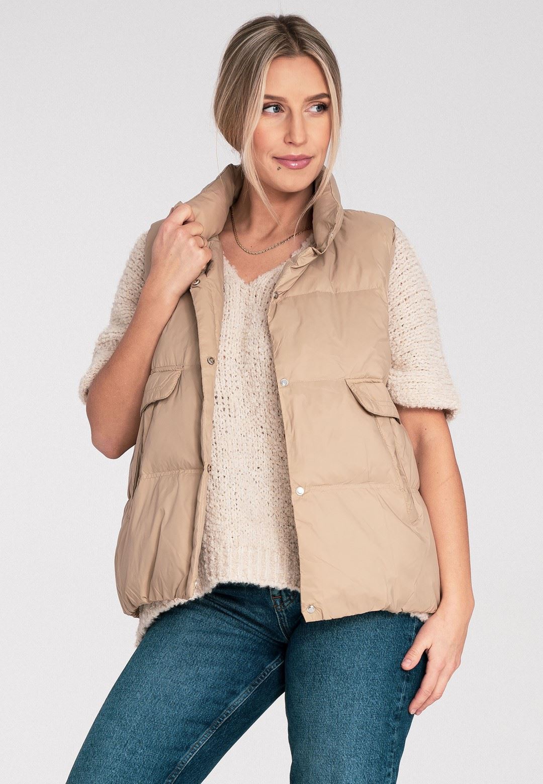 Vest M1115 Beige Oversized