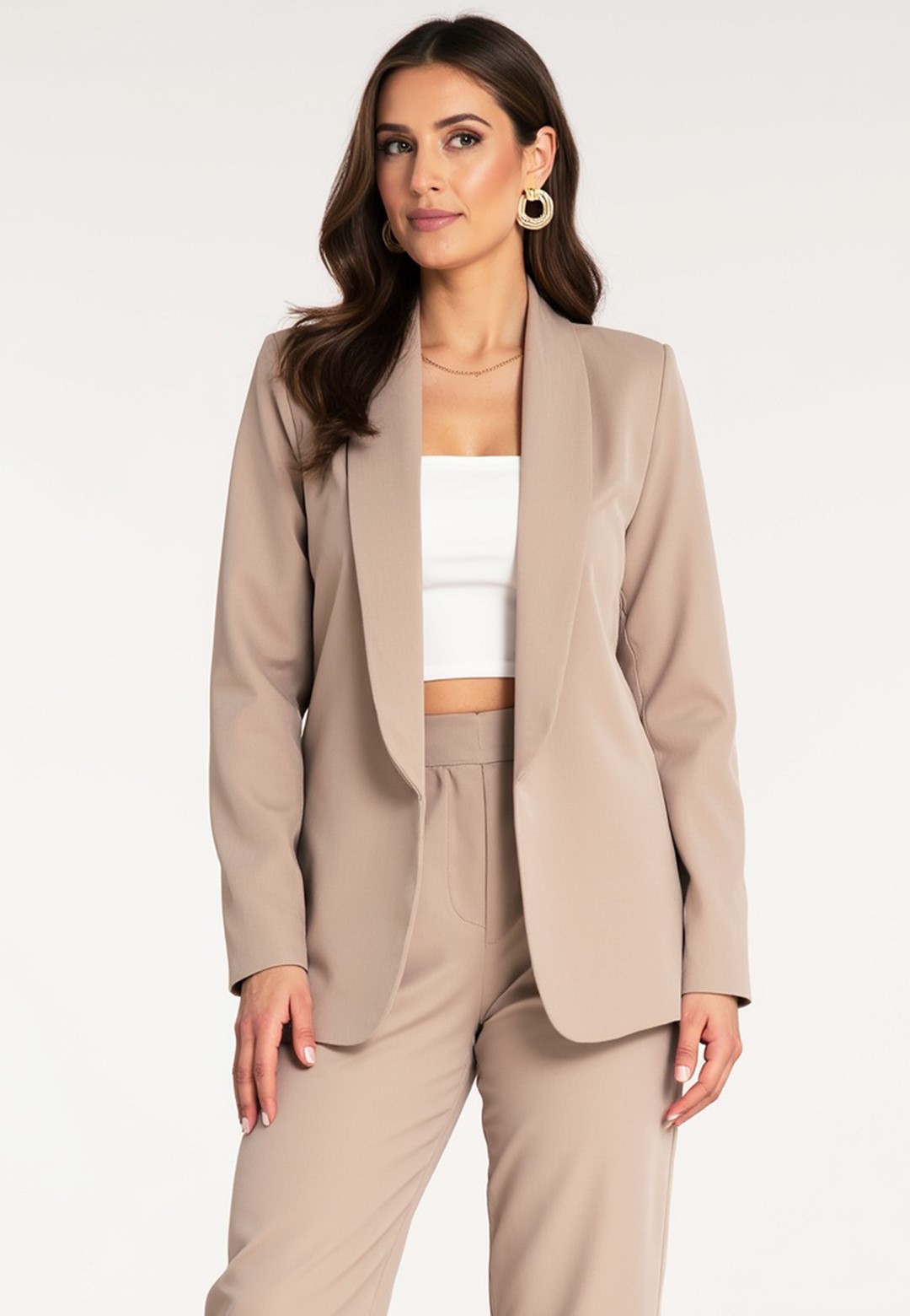 Żakiet M1175 Ciemny Beż S/M