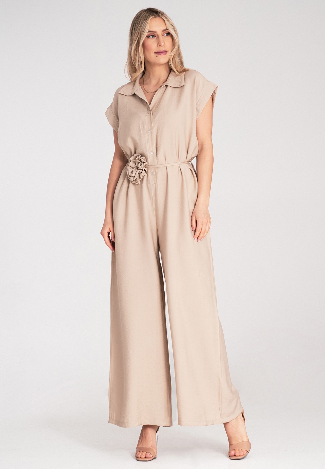Jumpsuit M1177 Beige Oversized
