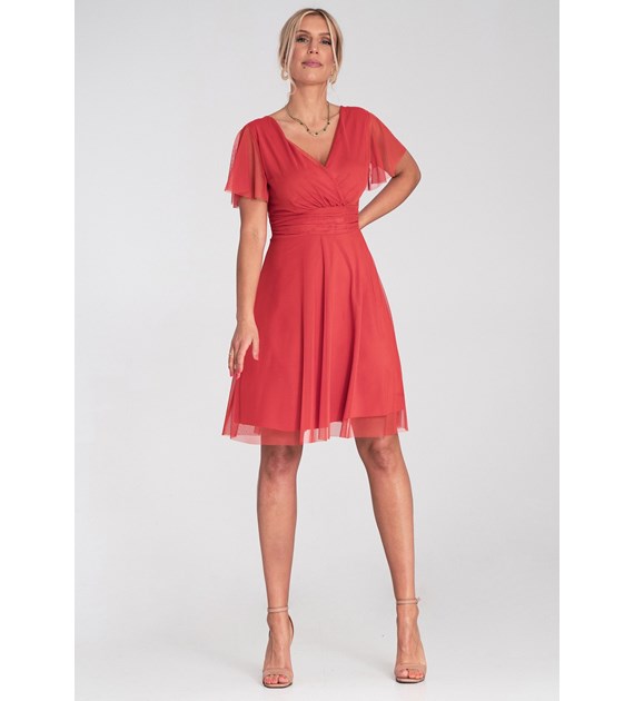 Sukienka M1206 Pomarańcz S/M