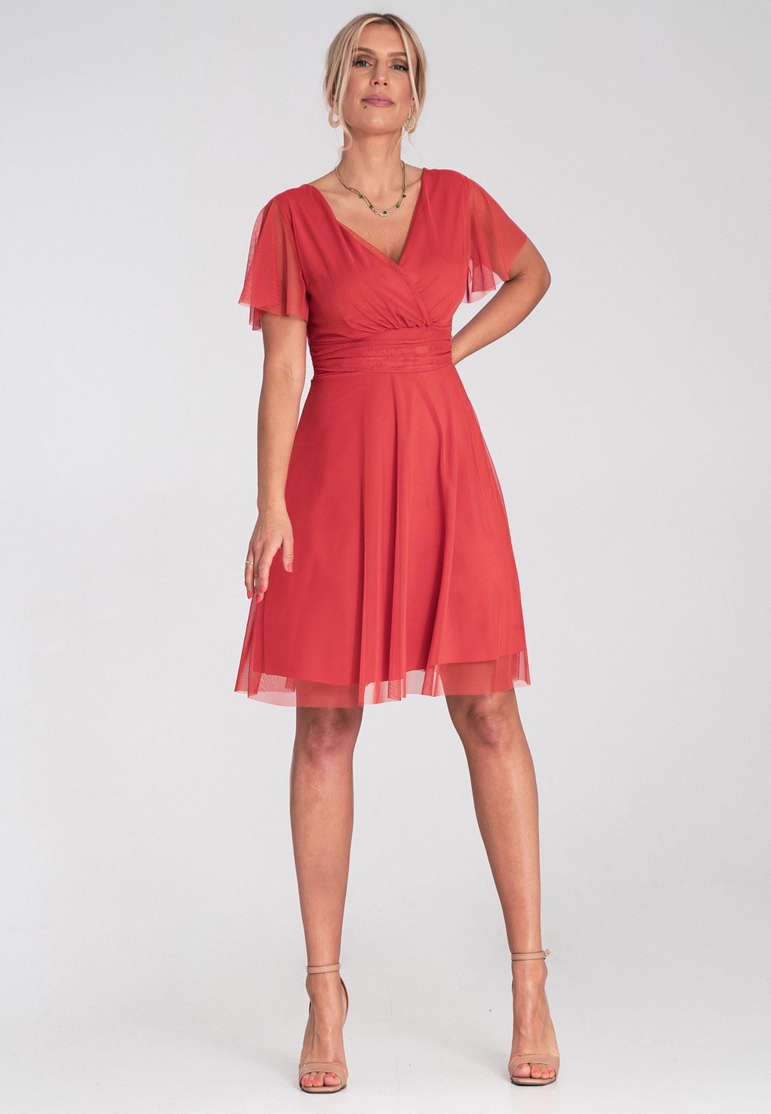 Sukienka M1206 Pomarańcz S/M