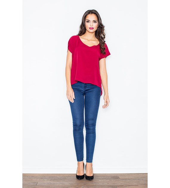 Blouse M209 Deep red M