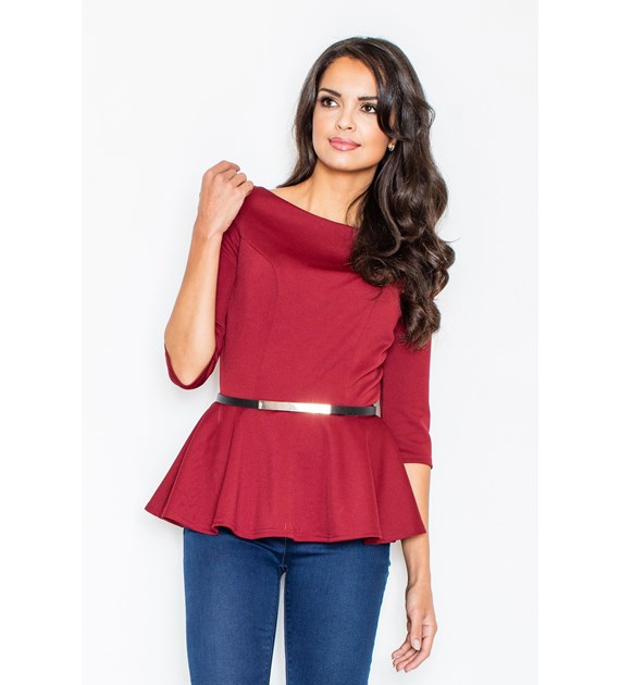 Blouse M417 Deep red S