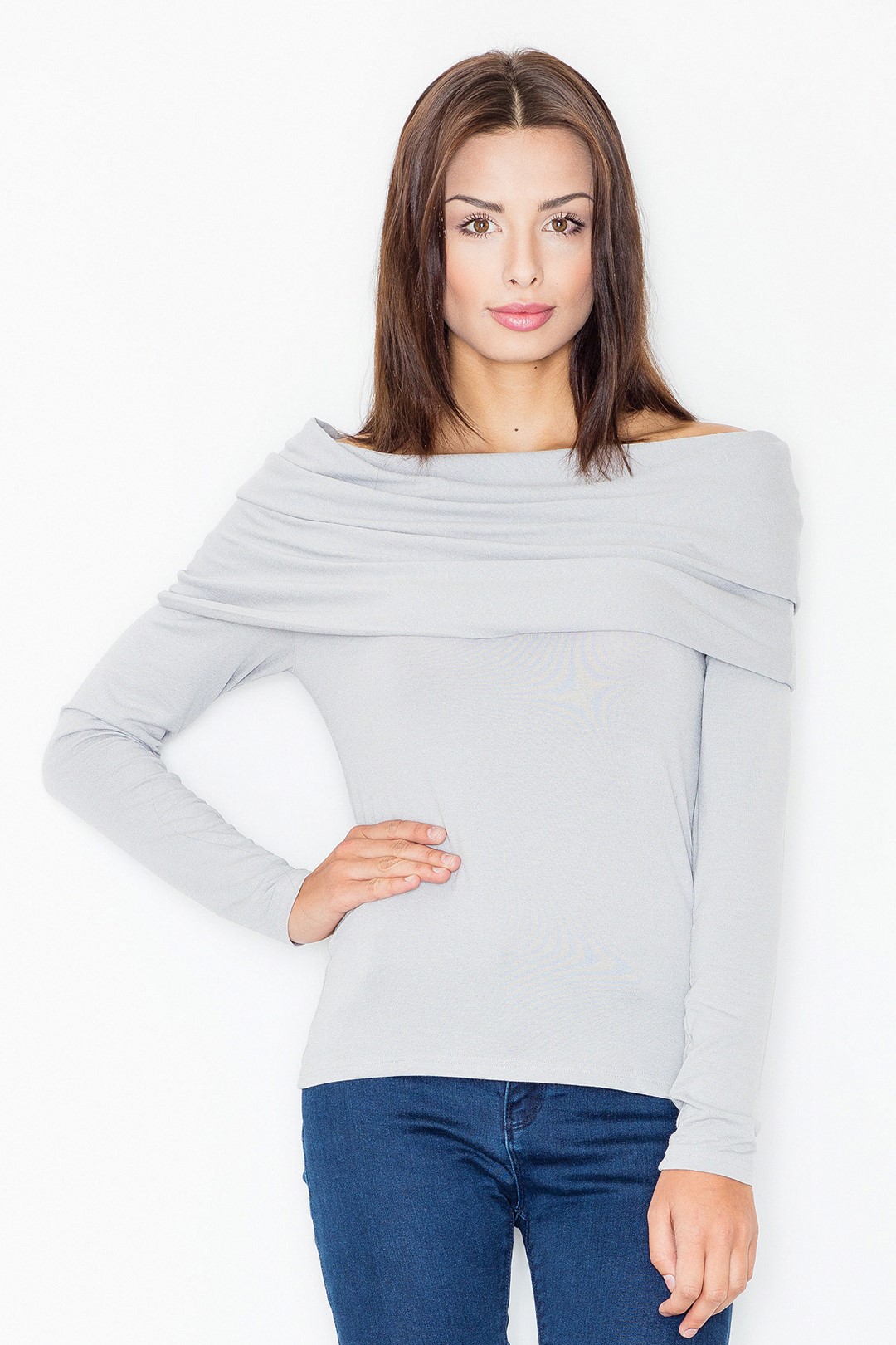 Blouse M469 Grey L