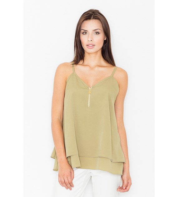 Blouse M481 Olive green S