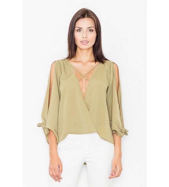 Blouse M485 Olive green S