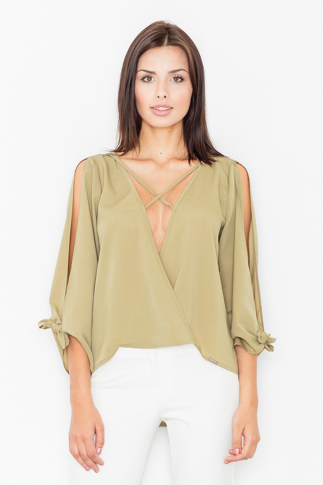Blouse M485 Olive green M