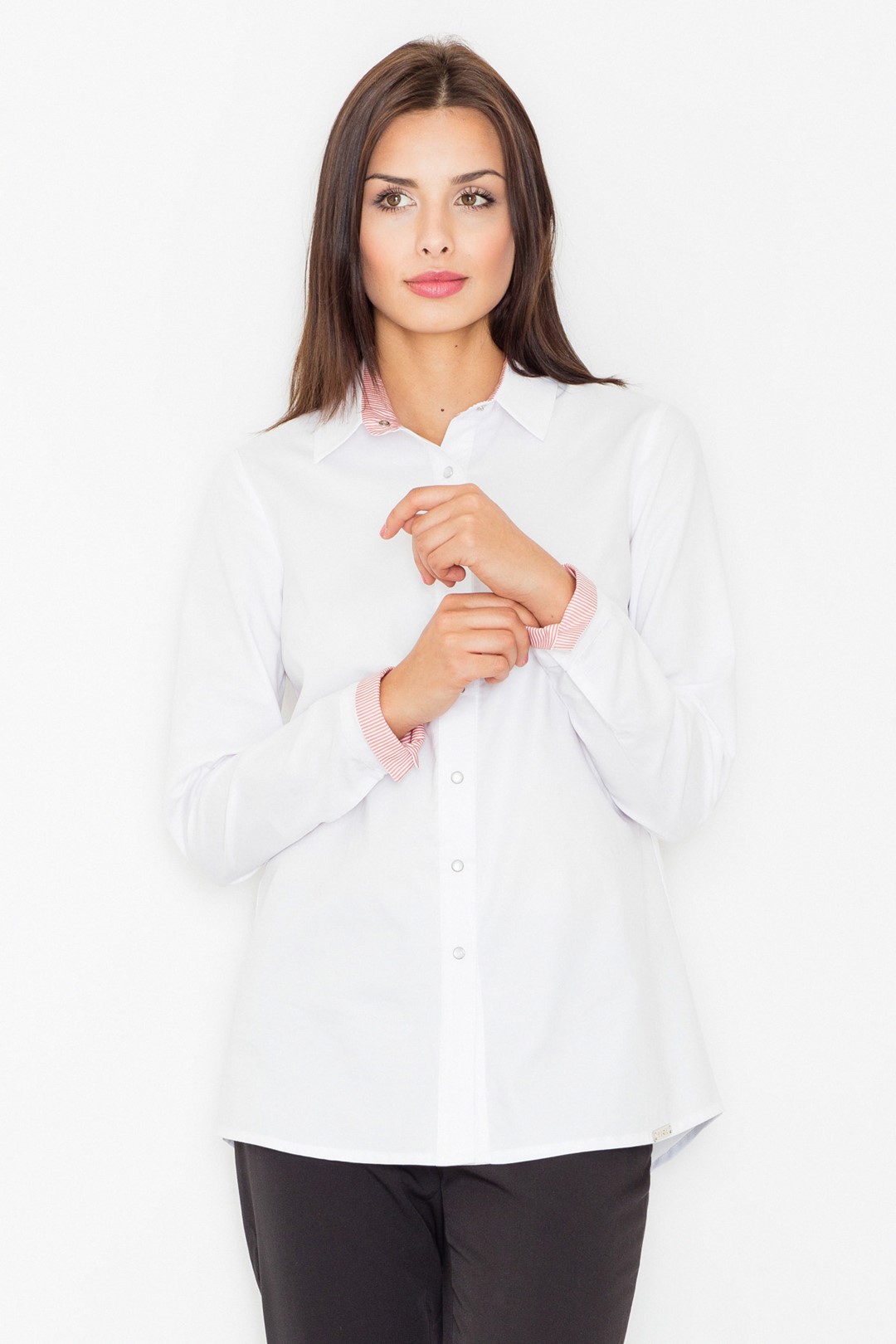 Shirt M491 White-red S