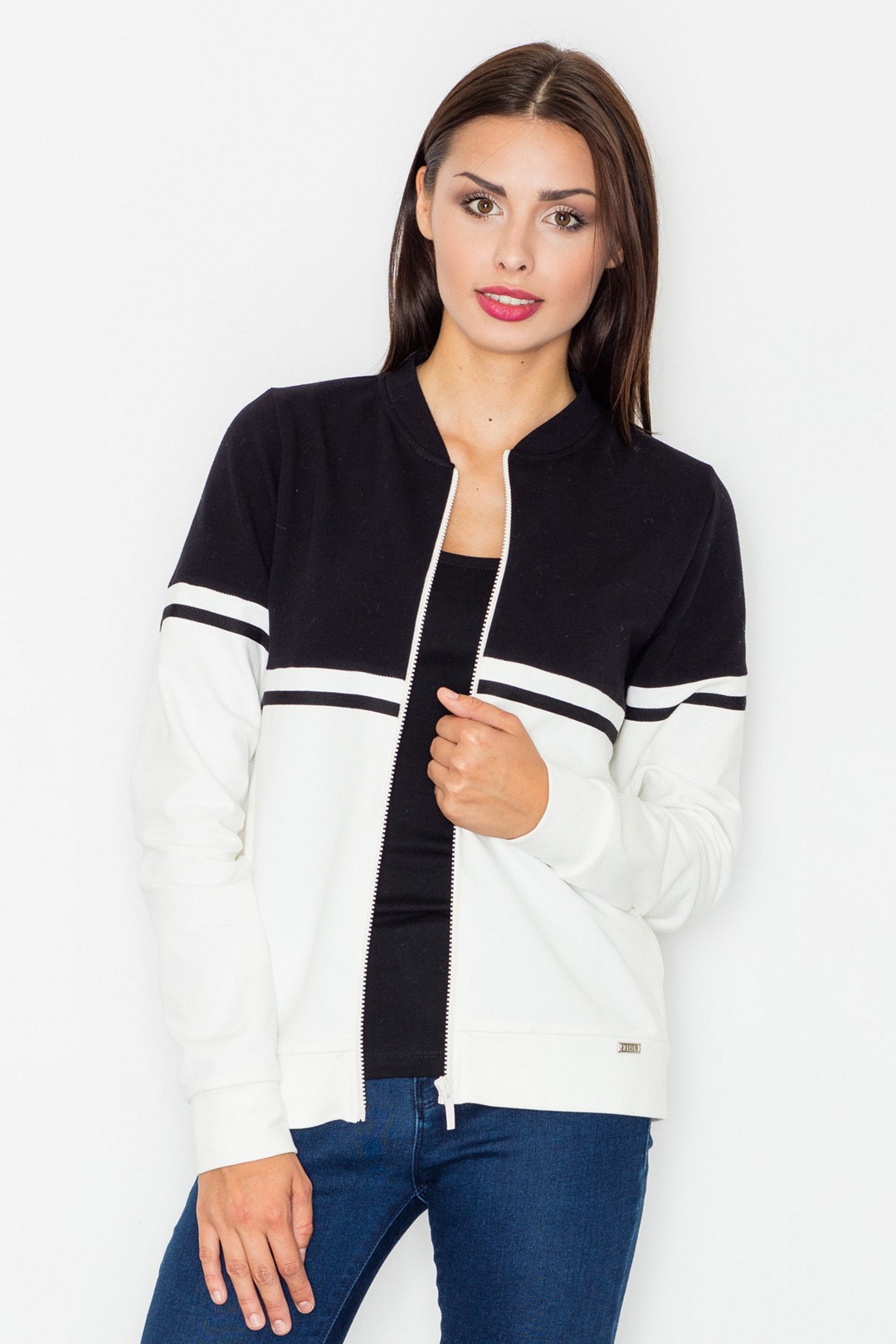 Bluza M512 Ecru-Czarny L