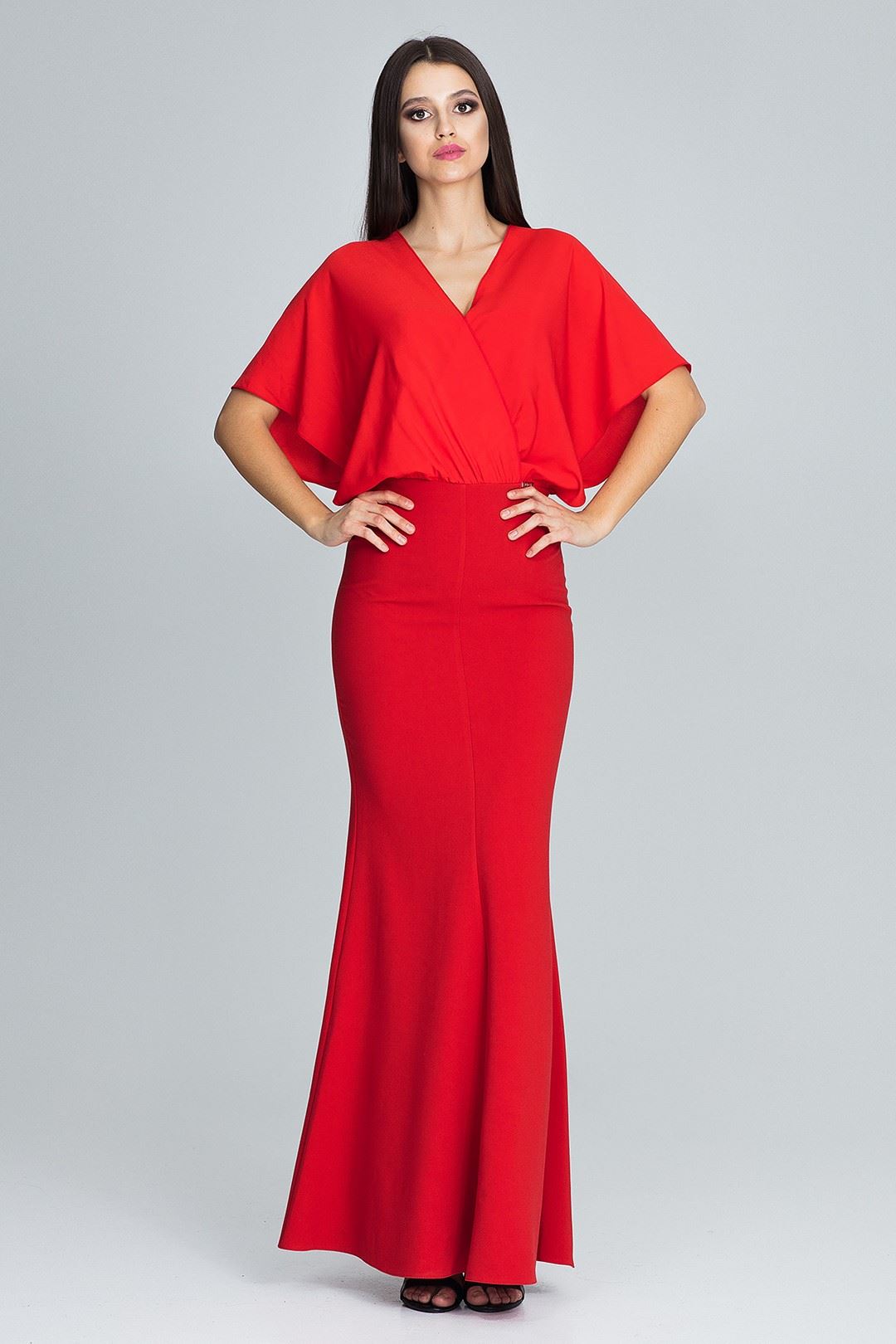 Sukienka M577 Czerwony XL