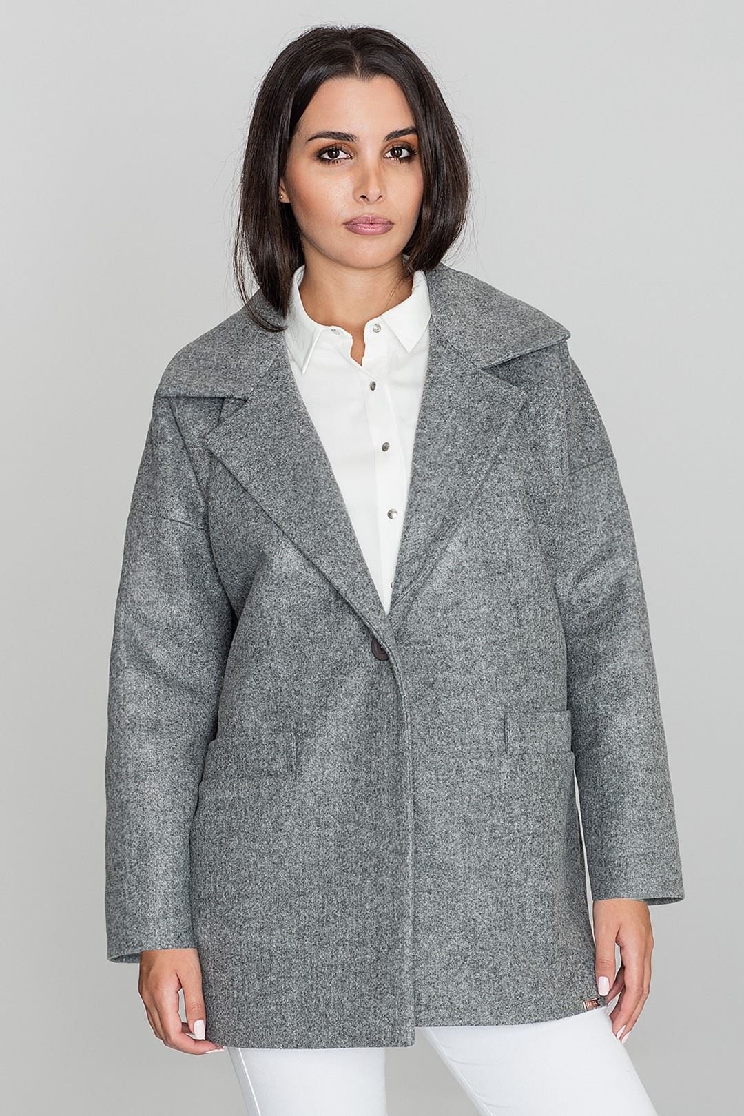 Coat M590 Grey Oversized