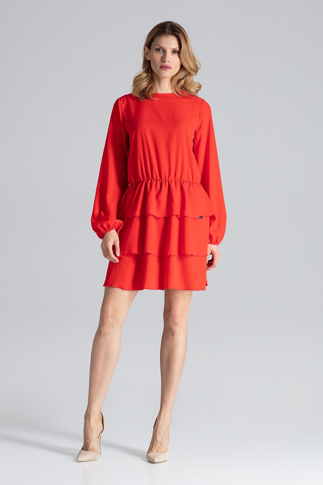 Sukienka M601 Czerwony XL