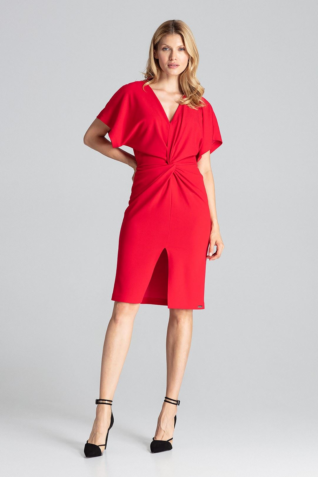 Sukienka M687 Czerwony XL