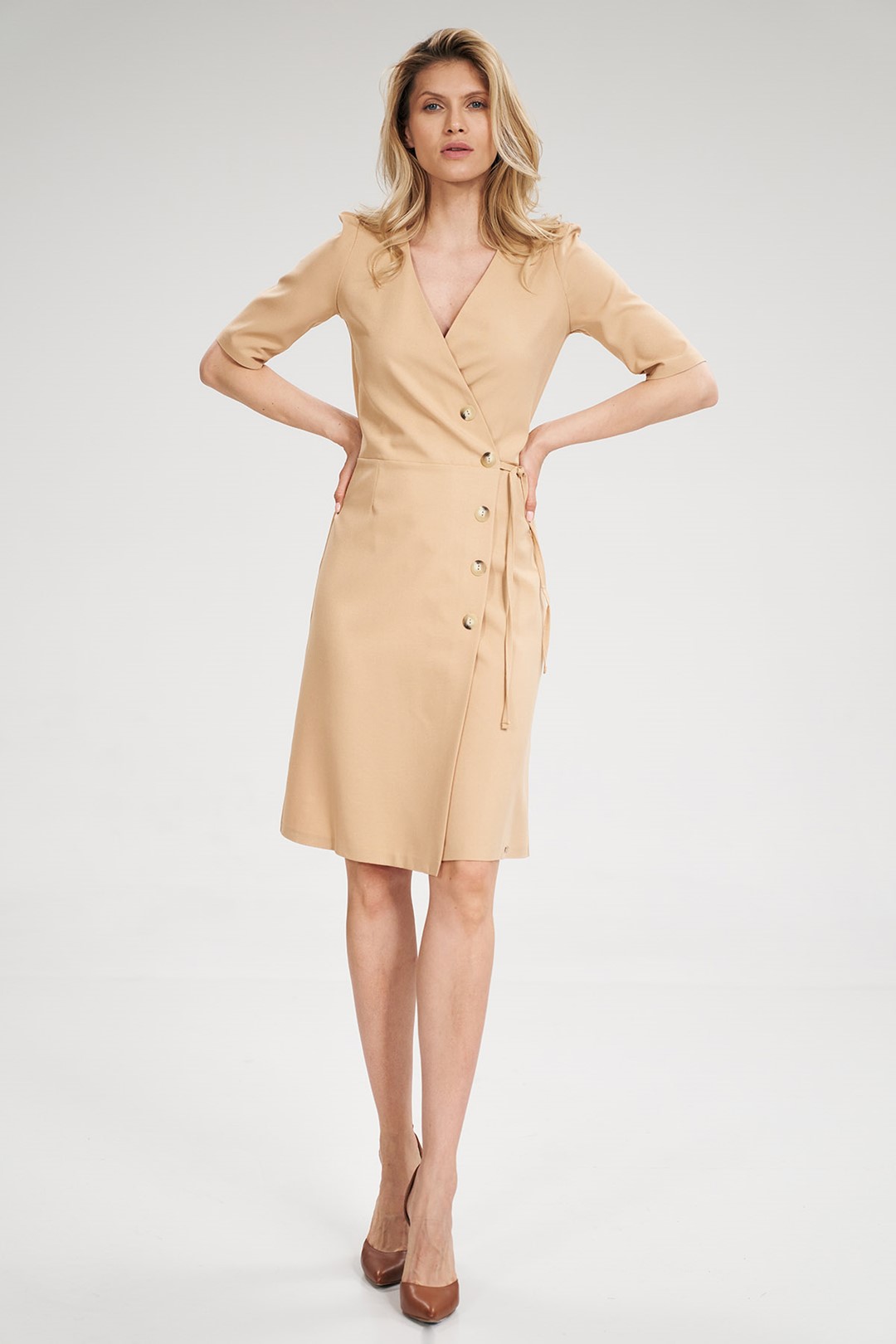 Dress M703 Beige L
