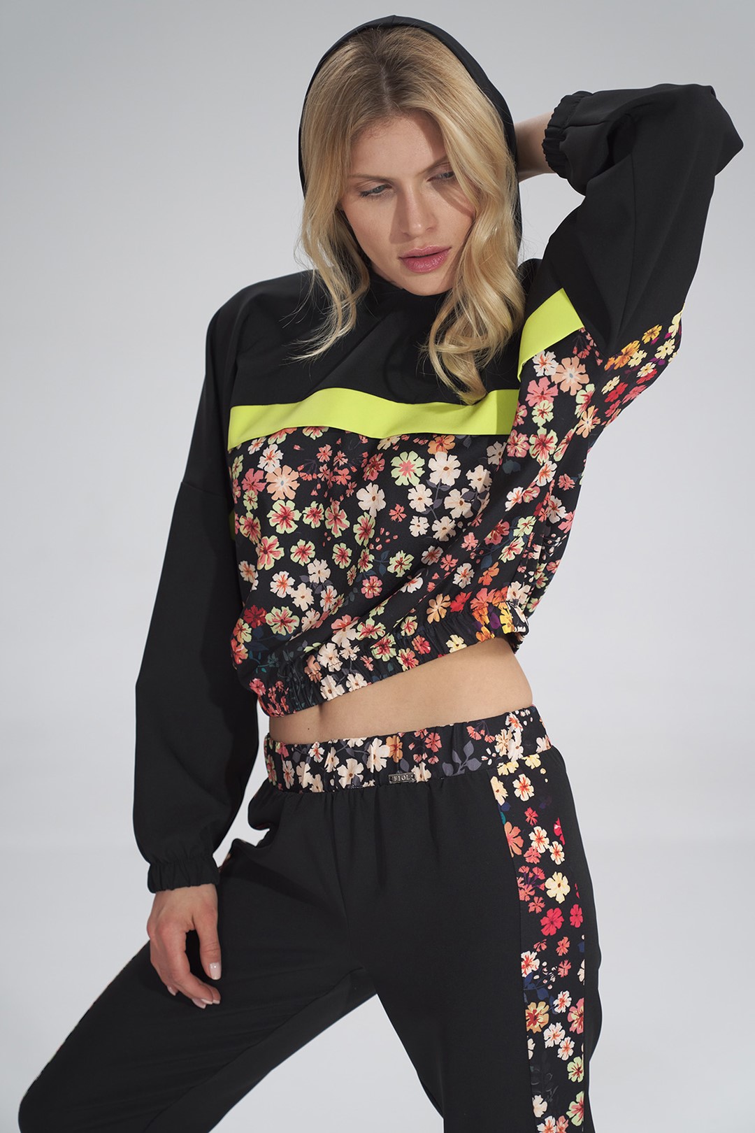 Hoodie M757 Black+Pattern 122 S