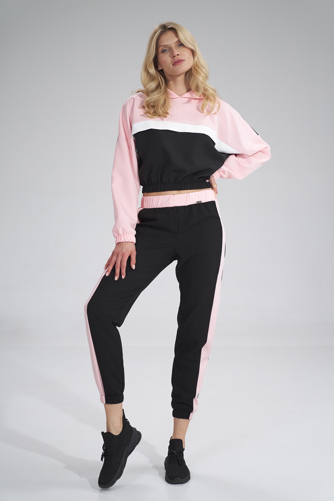 Hoodie M757 Black-Pink XL