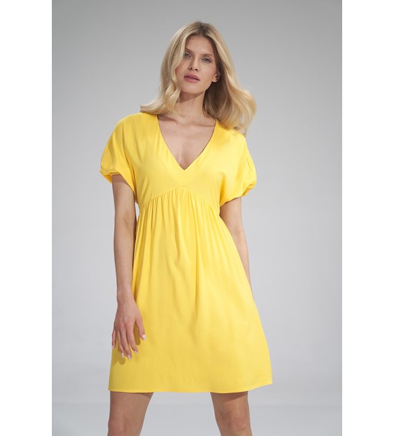 Sukienka M766 Żółty L/XL
