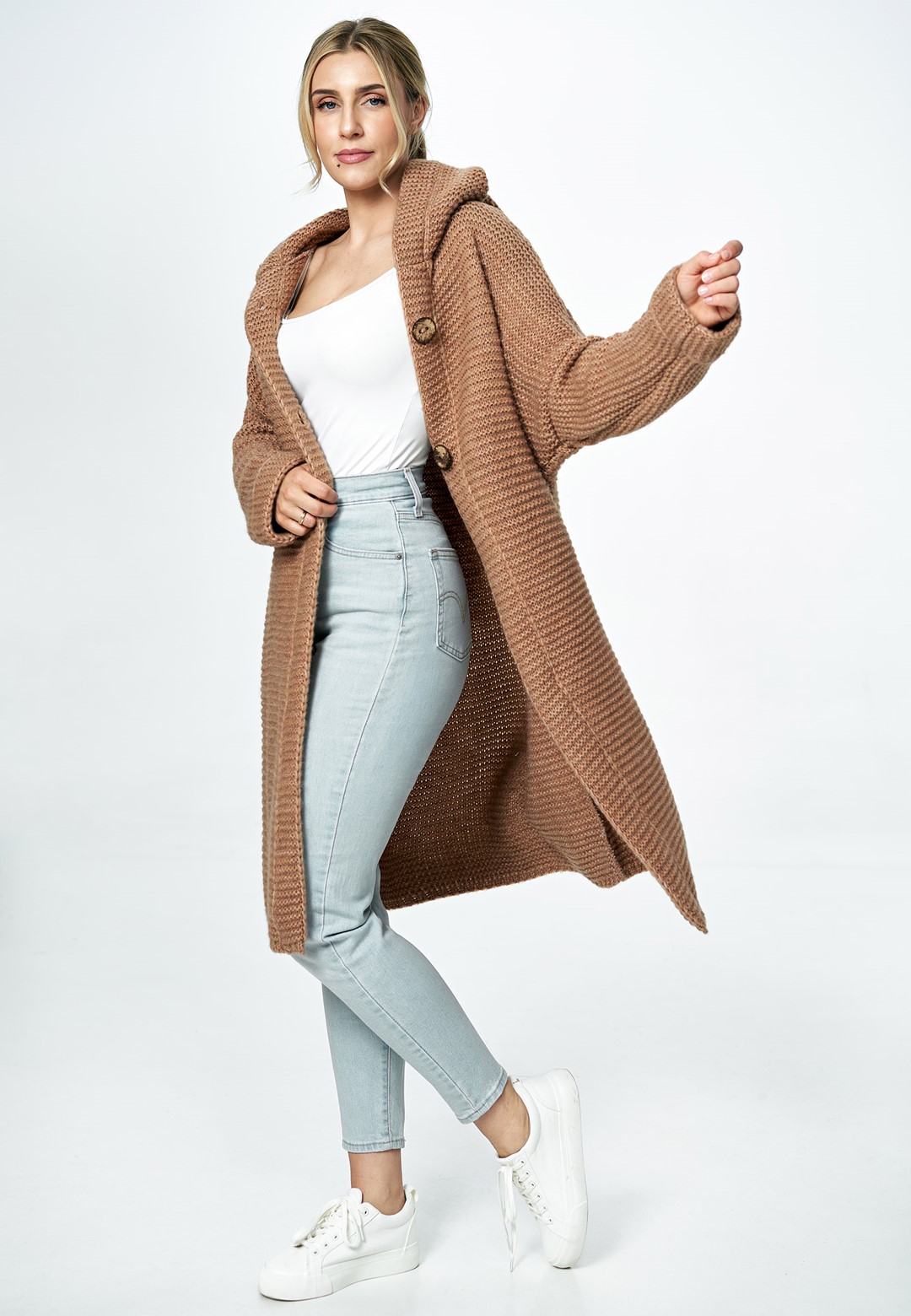 Sweater M884 Light Brown Oversized