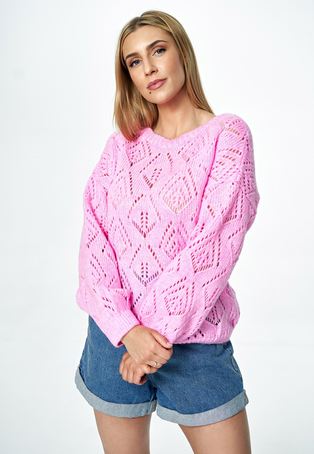 Sweater M887 Pink Oversized