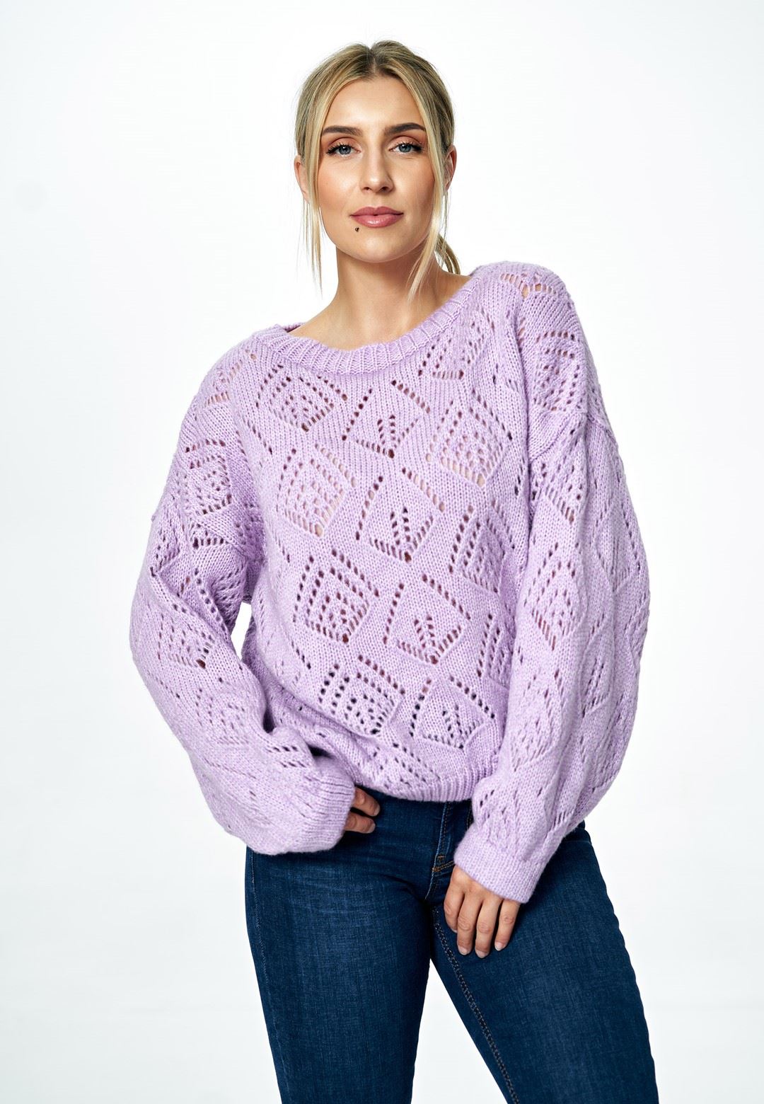 Sweater M887 Violet Oversized