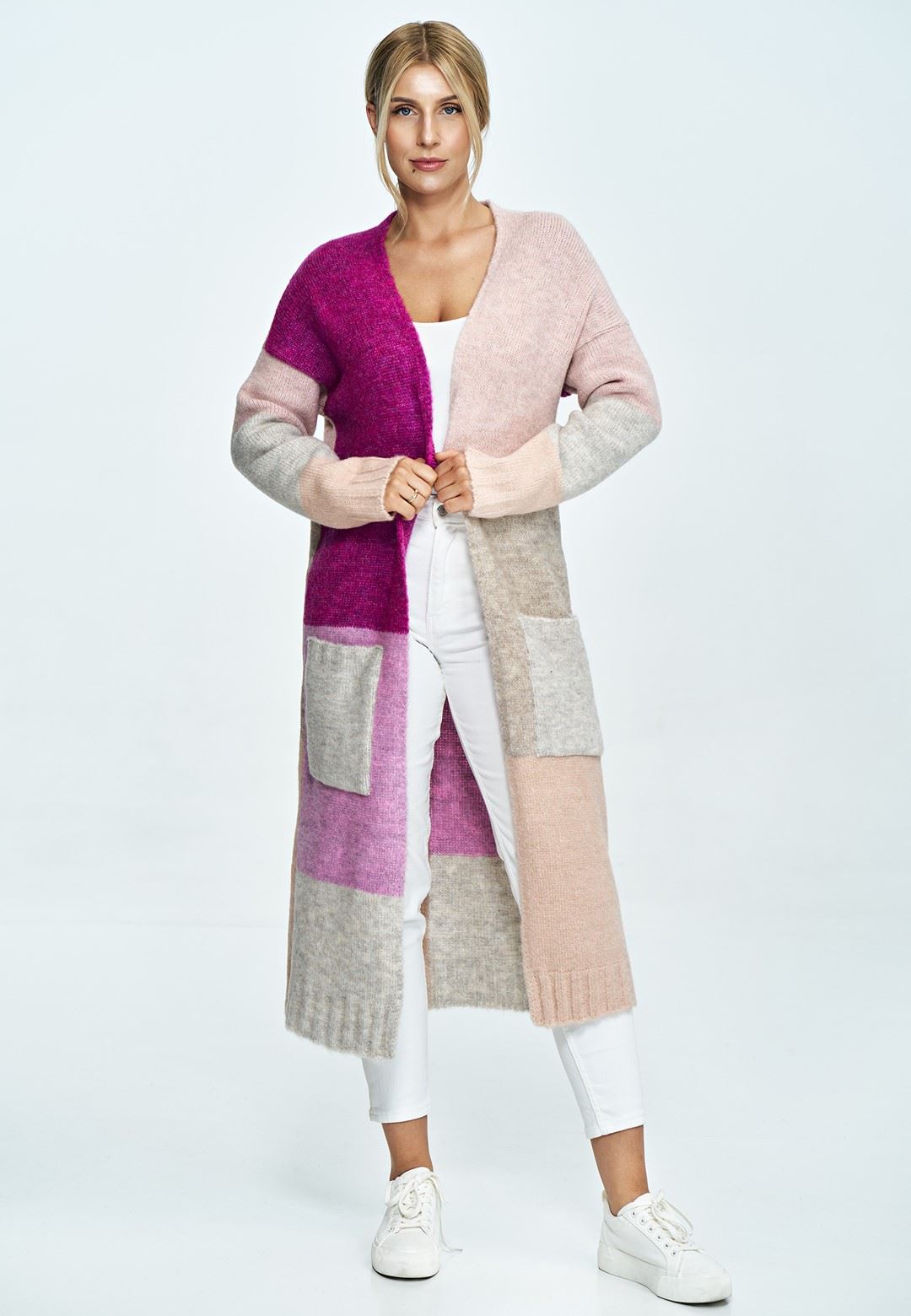 Sweater M896 Fuchsia-Pink Oversized
