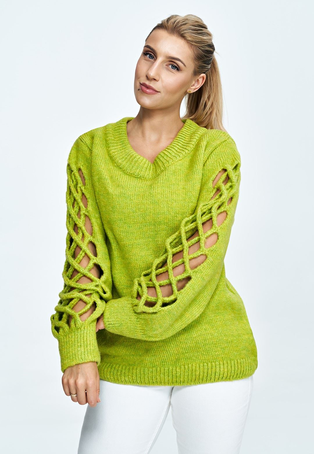 Sweater M908 Lime Oversized