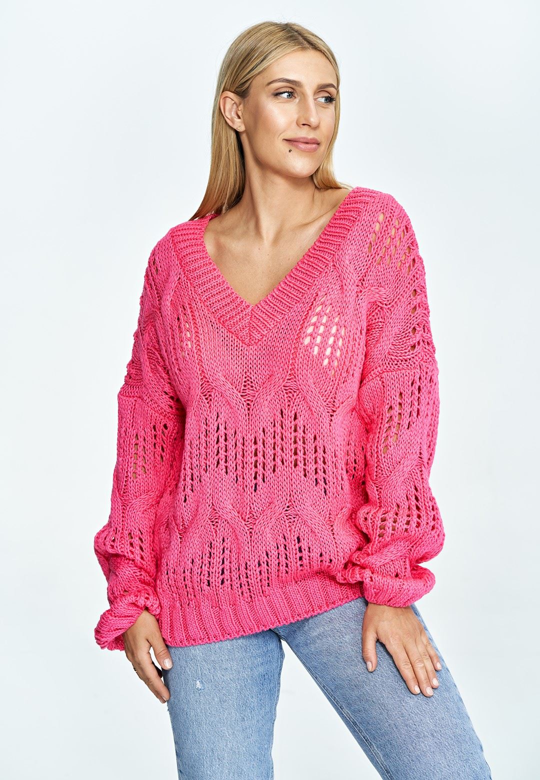 Sweater M910 Pink Oversized