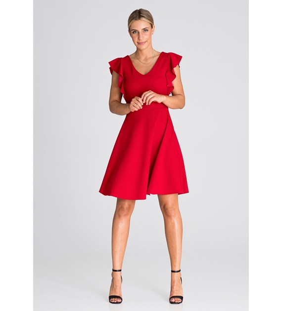 Sukienka M946 Czerwony XL