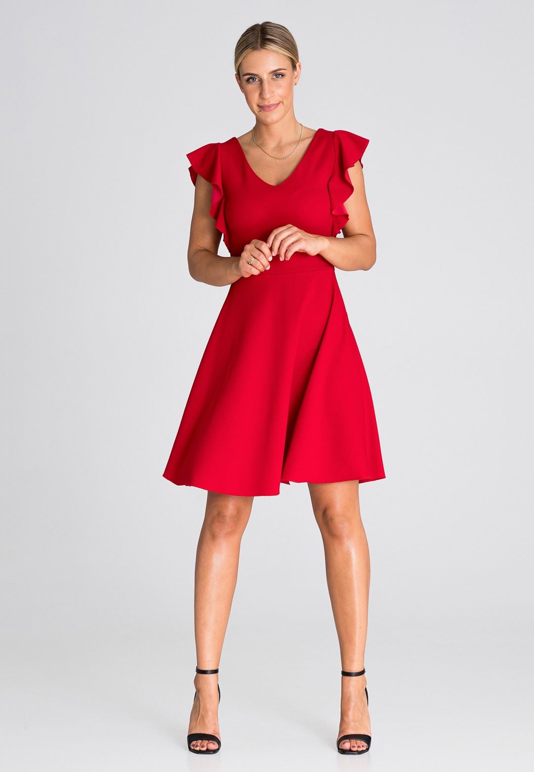 Sukienka M946 Czerwony XL